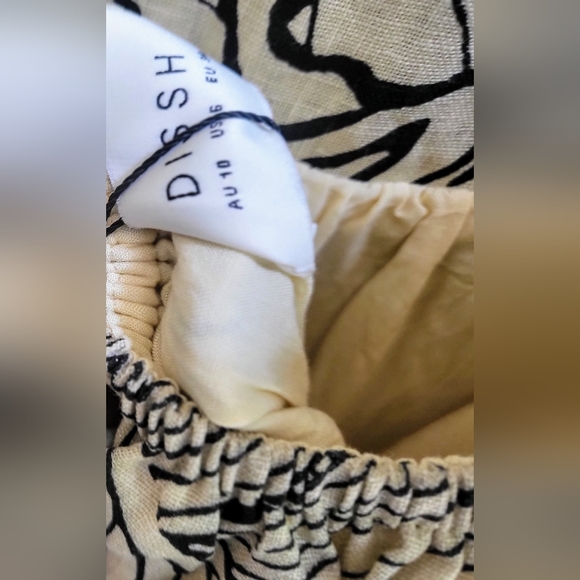 DISSH Malta Black Palm Linen Halter Dress - Picture 6 of 10